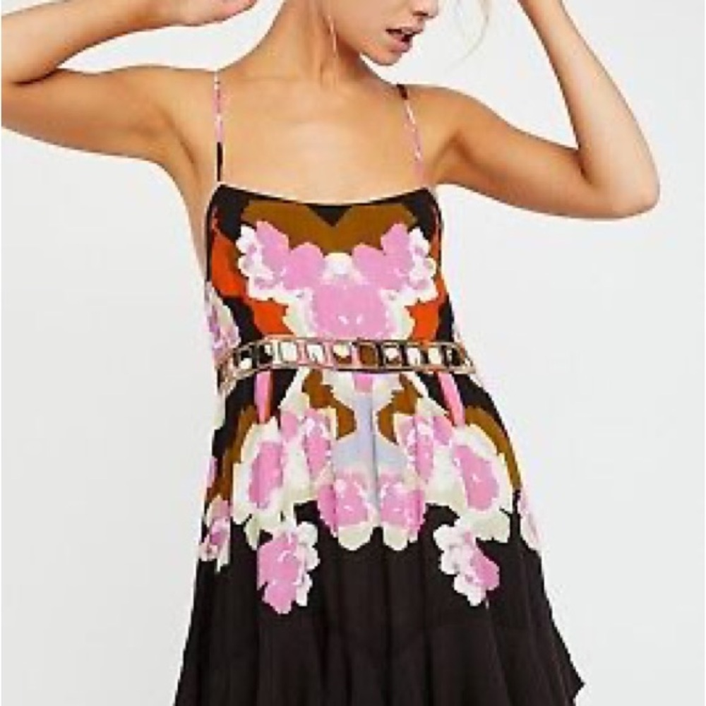 Free People Sweet Lucy Floral Spaghetti Strap Dress